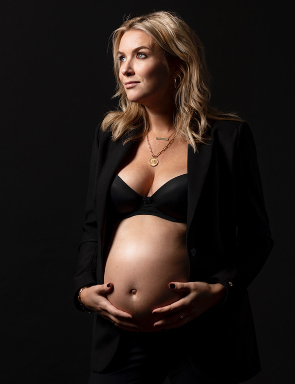 Vrouwelijk model met blond haar Laurien V.