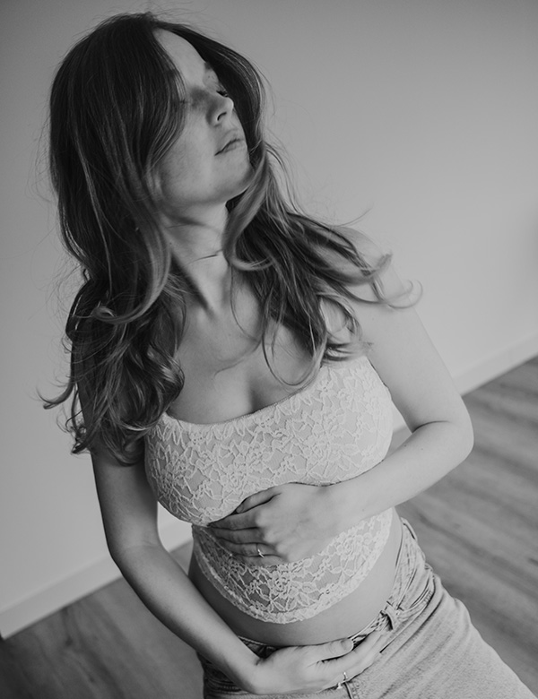 vrouwelijk model met donkerblond haar Lieske