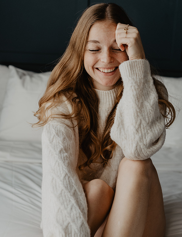 Vrouwelijk model met rossig haar Lieske