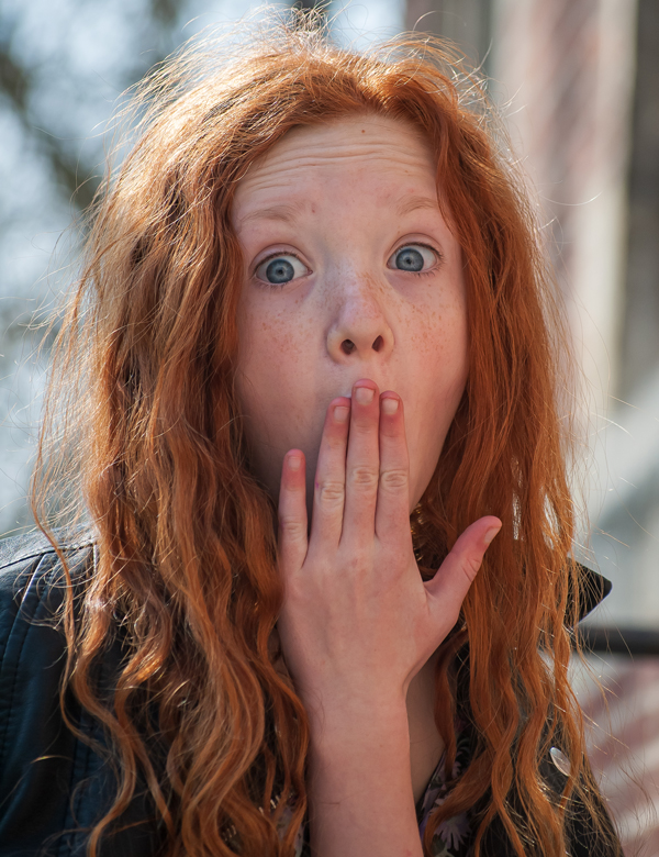 Kindermodel met rood haar Lore