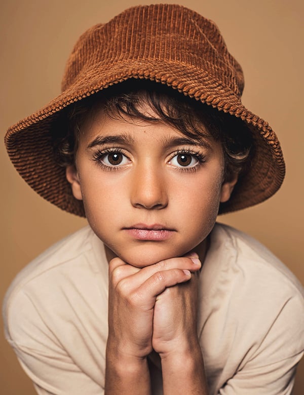 Kindermodel met bruin haar Lucas