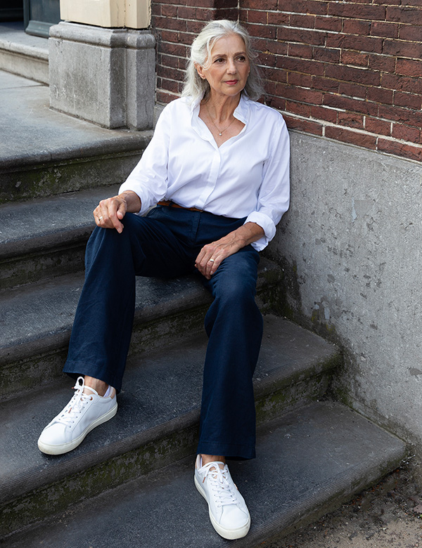 Senioren model met grijs haar Marga