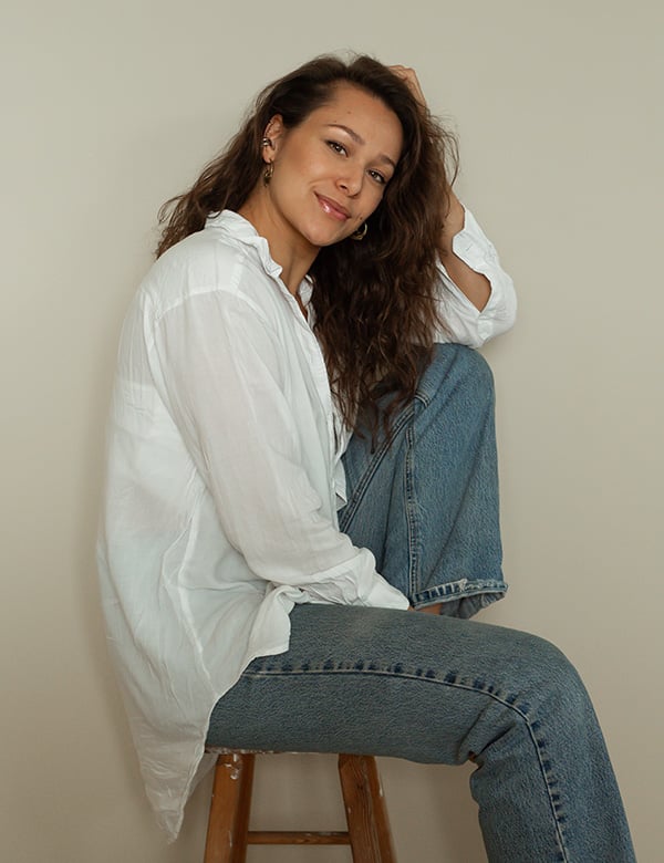 Vrouwelijk model met bruin haar Margot