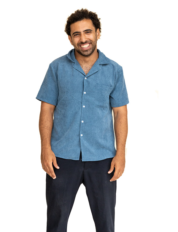 Mannelijk model met krullend haar Mathius B.