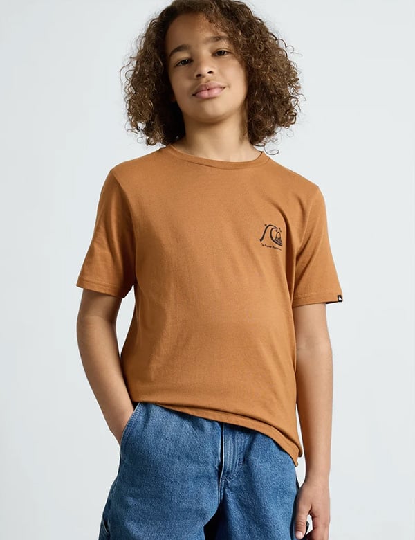 Kinderlijk model met bruin krullend haar Maxim A.
