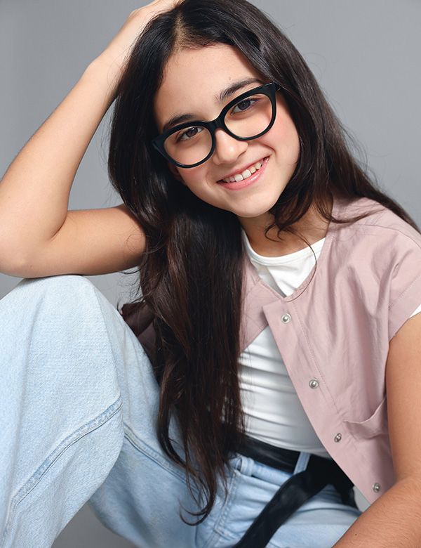 kindermodel met donkerbruin haar Melisa Cif