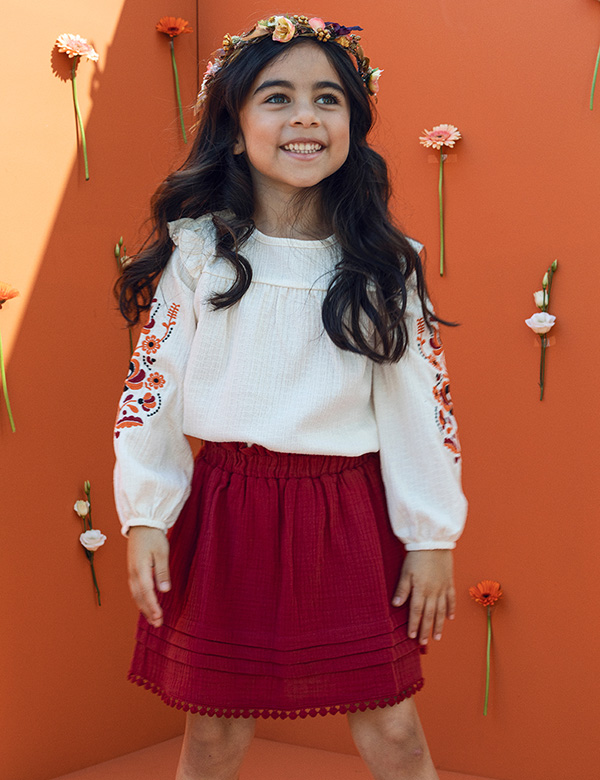 Kindermodel met bruin haar Mila