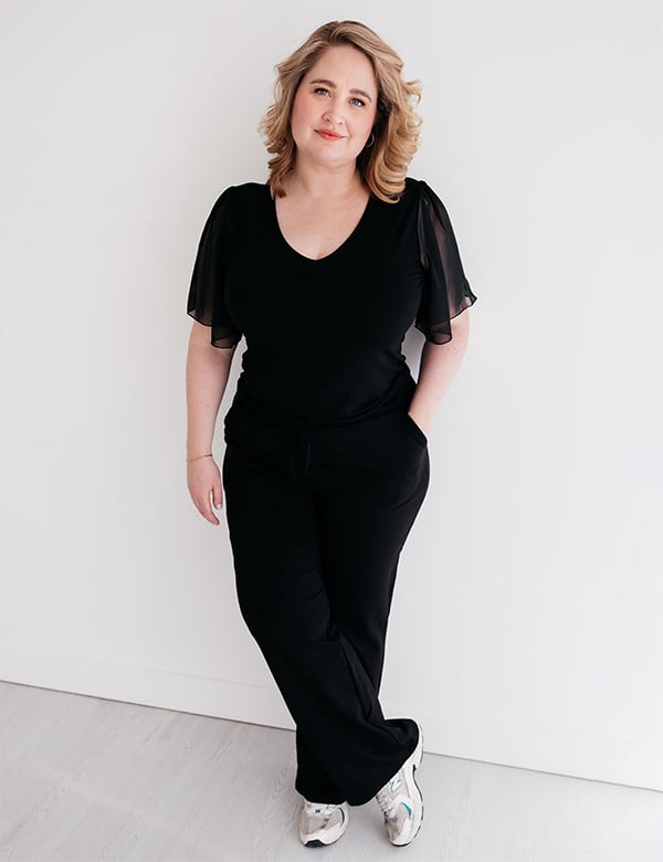 Vrouwelijk model met donkerblond haar Miriam V.
