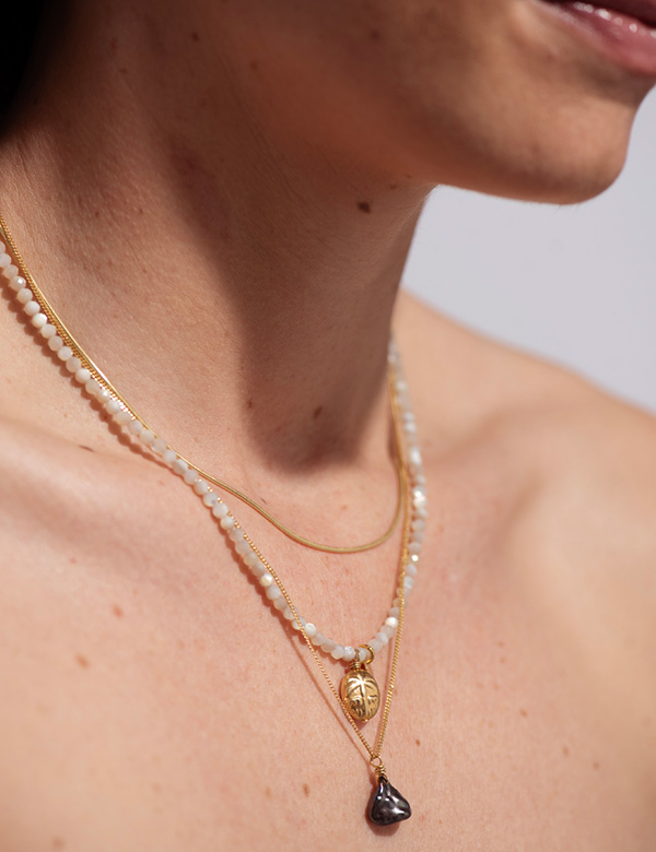 Vrouwelijk model met halflang bruin haar Nicole