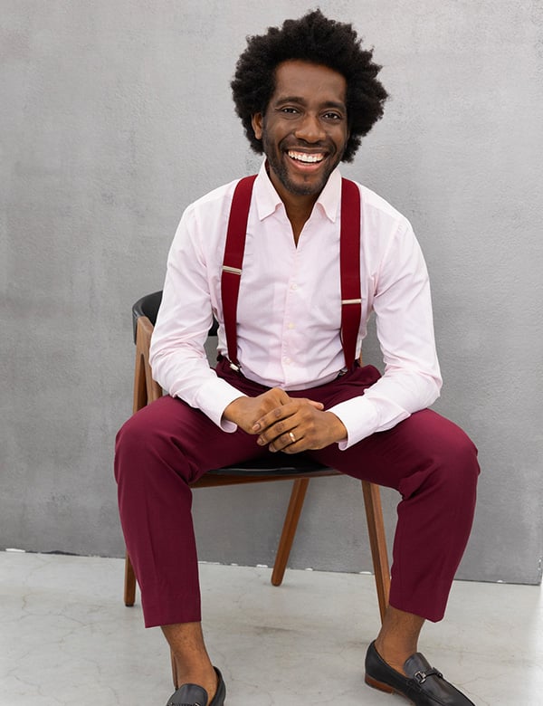 Mannelijk model met zwart haar Nilson.