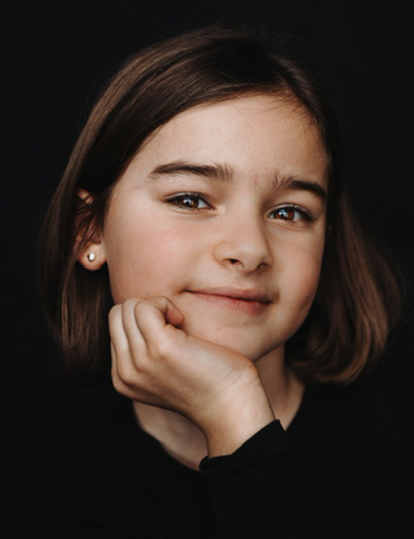 Kindermodel bruin haar Nine