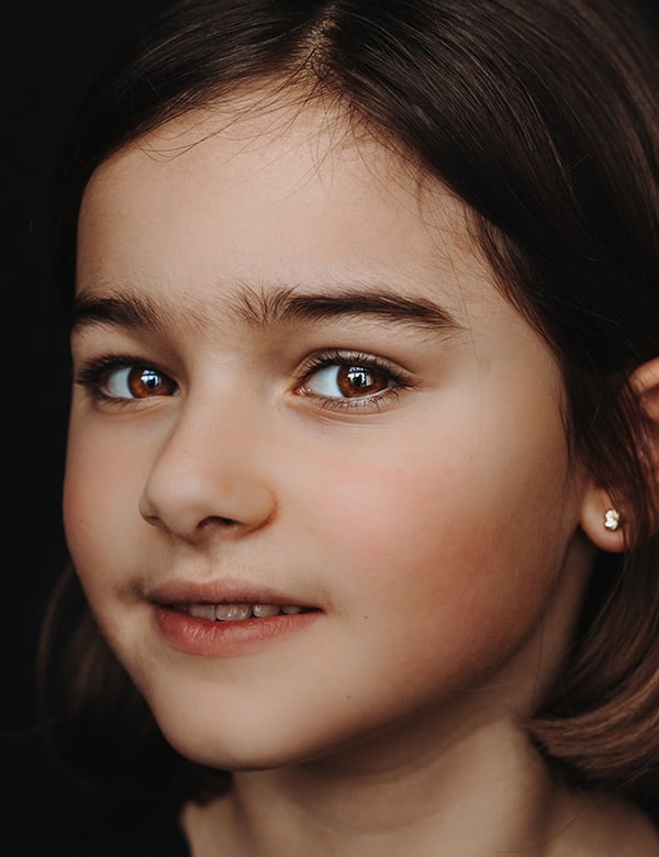 Kindermodel bruin haar Nine