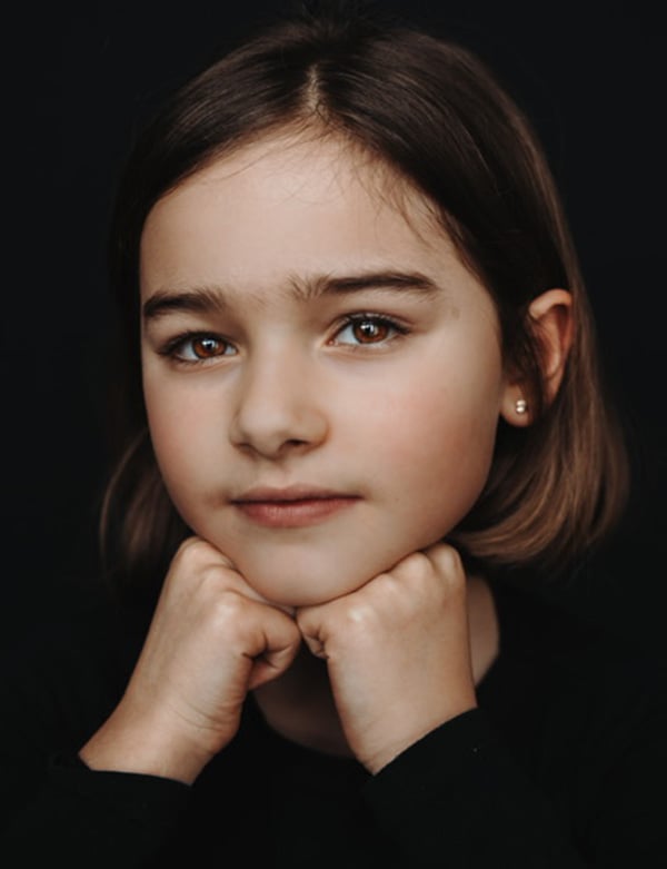 Kindermodel bruin haar Nine