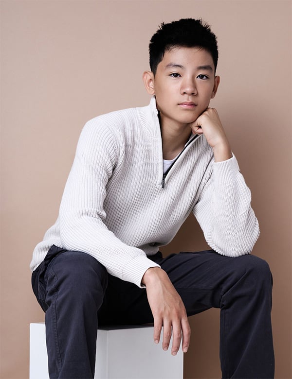 Kindermodel met zwart haar Noah