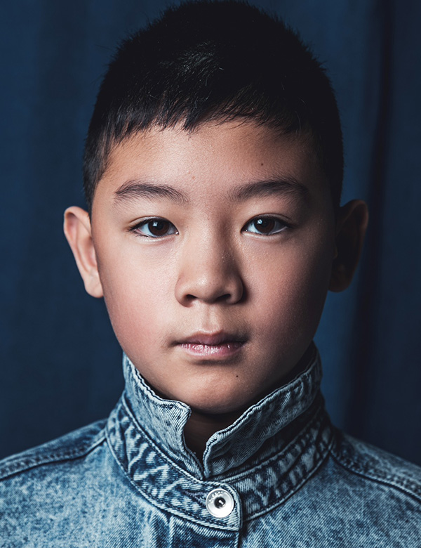 Kindermodel met zwart haar noah