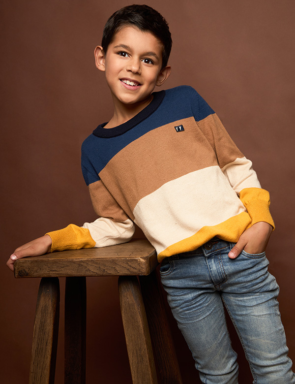 Kindermodel met bruin haar Noah