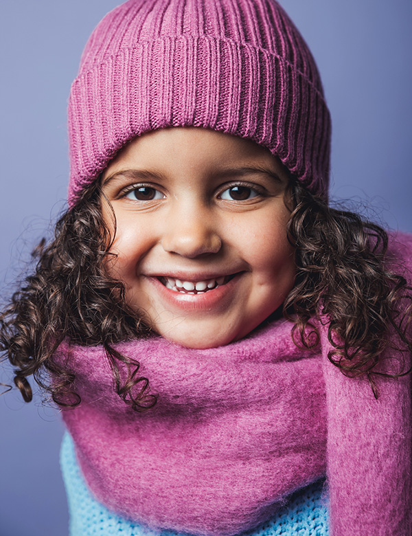 Kindermodel met krullen Noor