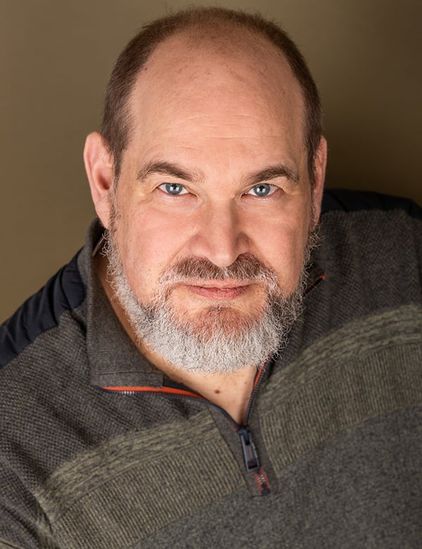 Mannelijk model en acteur Patrick R.