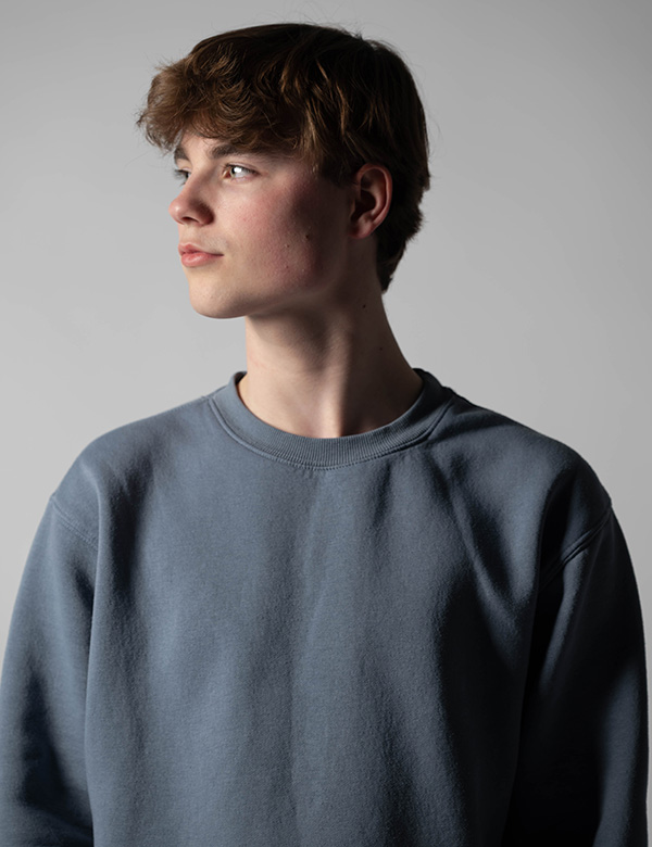 Kinderlijk model met bruin haar Philippe.