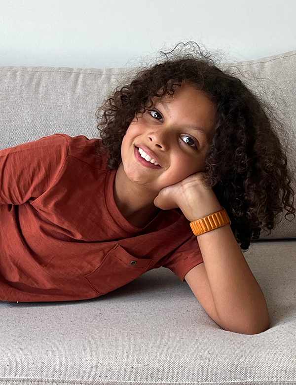 Kindermodel met bruin haar Pippijn