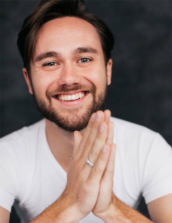 Mannelijk model met bruin haar Ramon A.