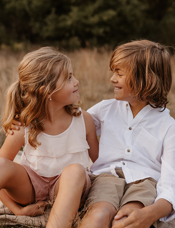 Kindermodel half lang haar Roan