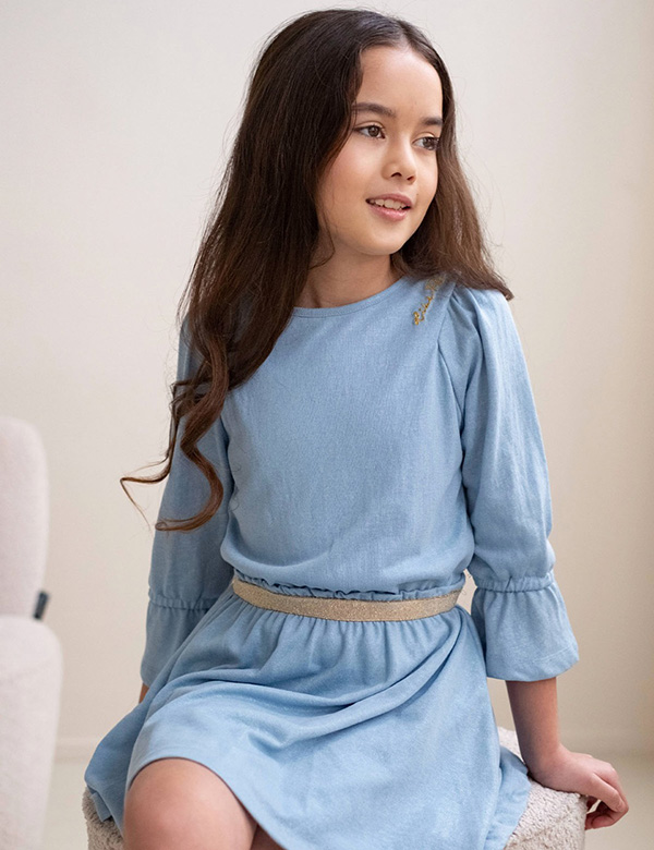 Kindermodel bruin haar Row