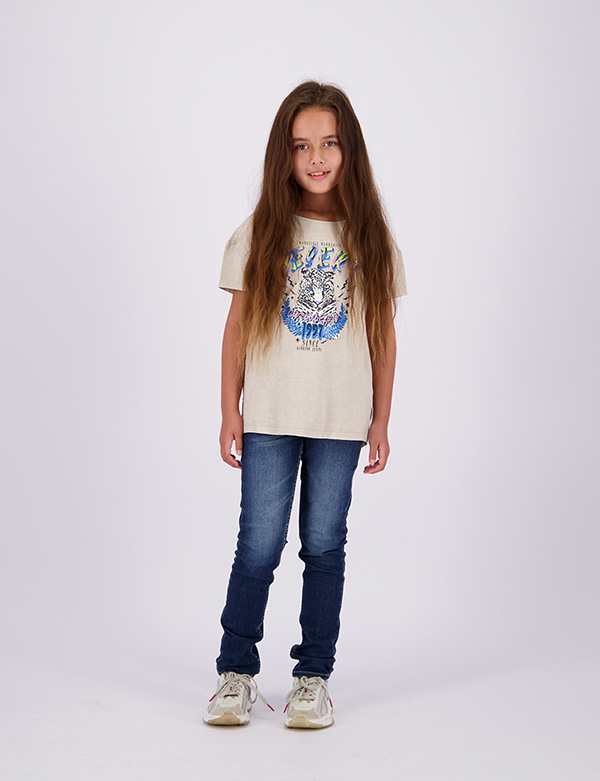 Kindermodel bruin haar Row