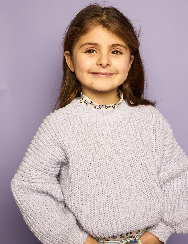 kindermodel met bruin haar Rozie K.