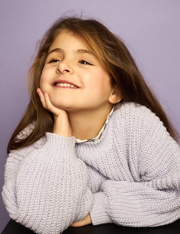 kindermodel met bruin haar Rozie K.