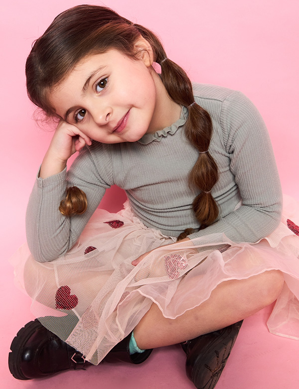 kindermodel met bruin haar Rozie K.