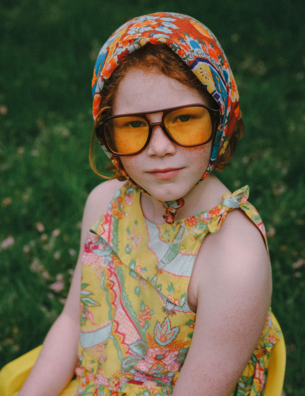 Kindermodel met rood haar Sarah