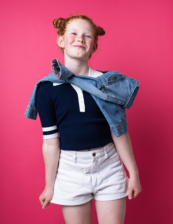 meisjes kindermodel met rode krullen Sarah V.