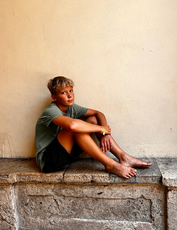 Kindermodel met blond haar Seth
