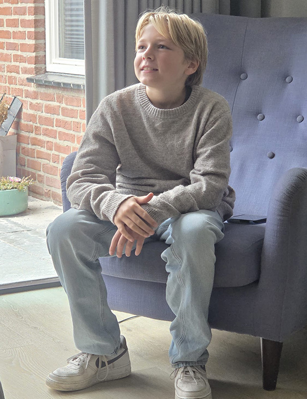 jongens kindermodel met blond haar Siem T.