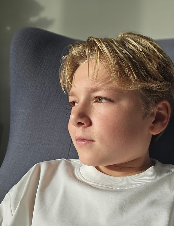 jongens kindermodel met blond haar Siem T.