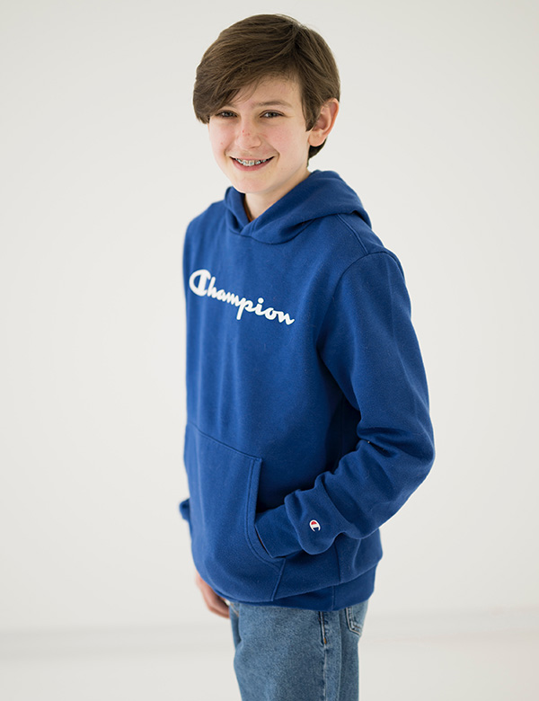 Kindermodel bruin haar Simon