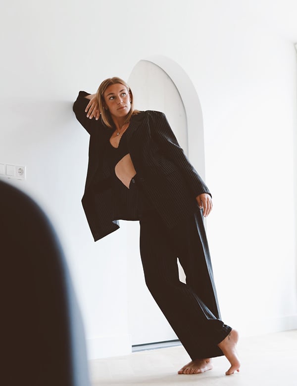 Vrouwelijk model met blond haar Sophie Guusje