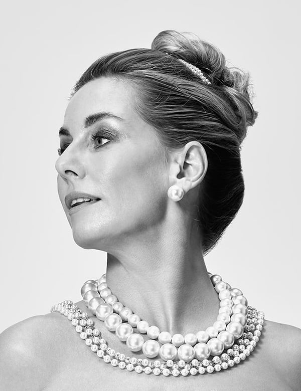 Vrouwelijk model met blond haar Susan A.