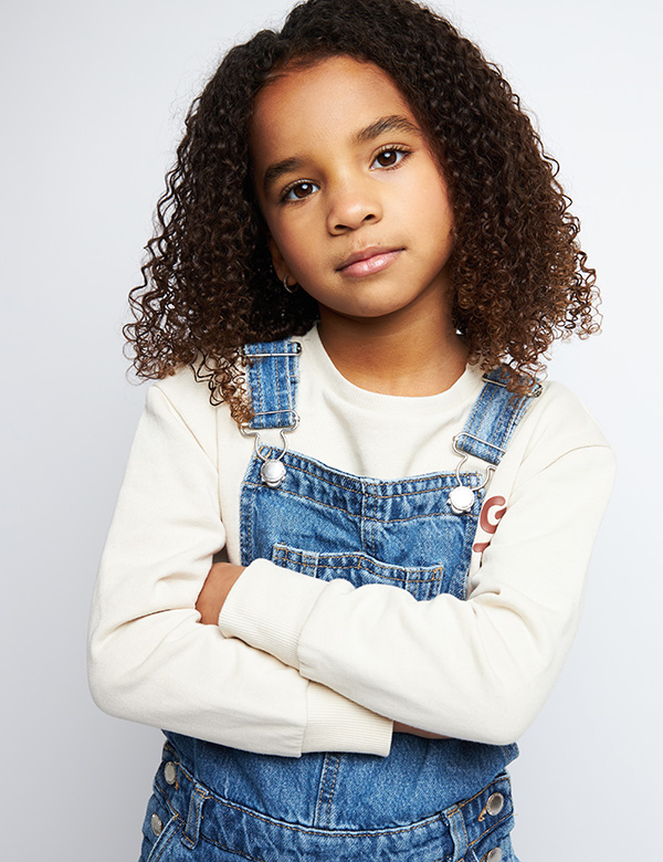 Kindermodel met krullen Tiana