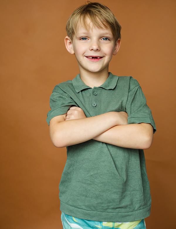 Kindermodel met blond haar Timon