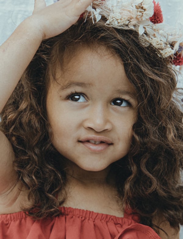 Kindermodel bruin haar vaiana