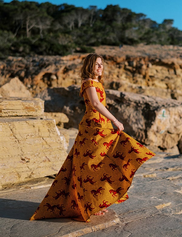 Vrouwelijk model met donker blond haar Veerle