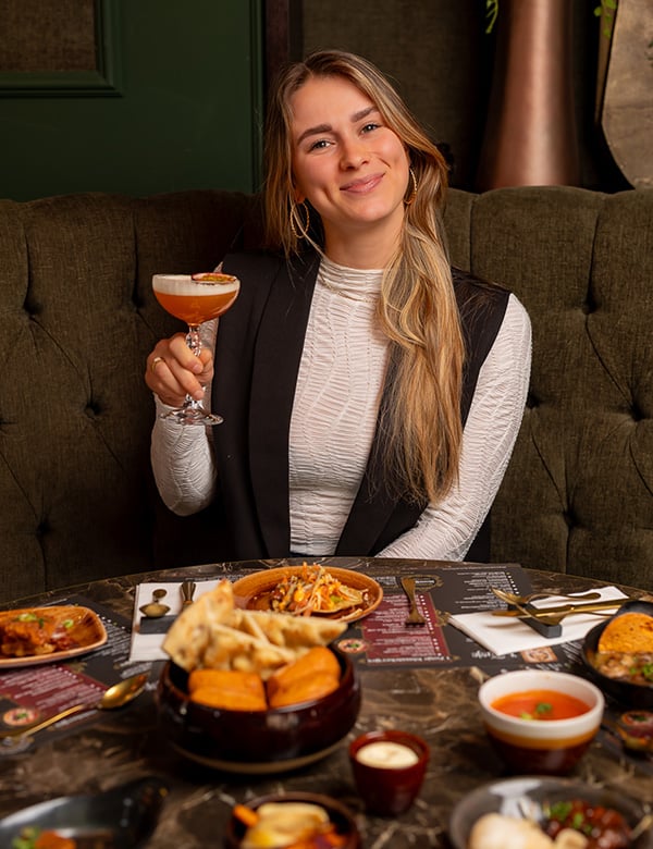 Vrouwelijk model met blond haar Veerle E.