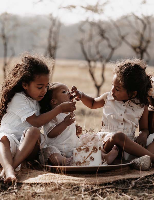 Modellen zusjes Vivienne, Juliette en Joëlle