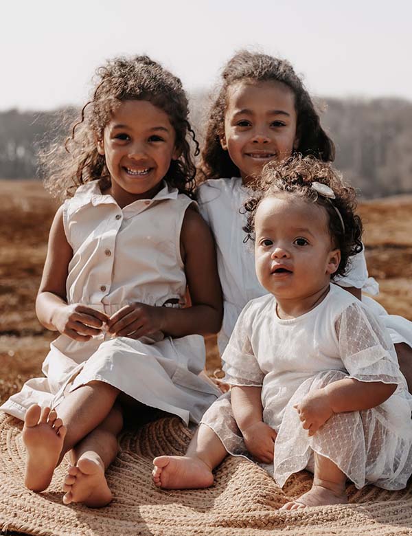 Modellen zusjes vivienne, juliette en joëlle