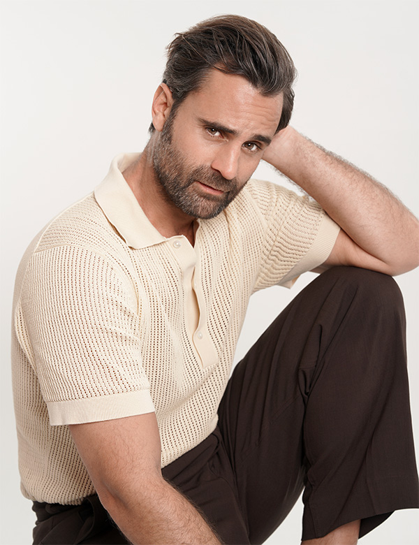 Mannelijk model met bruin haar Wes