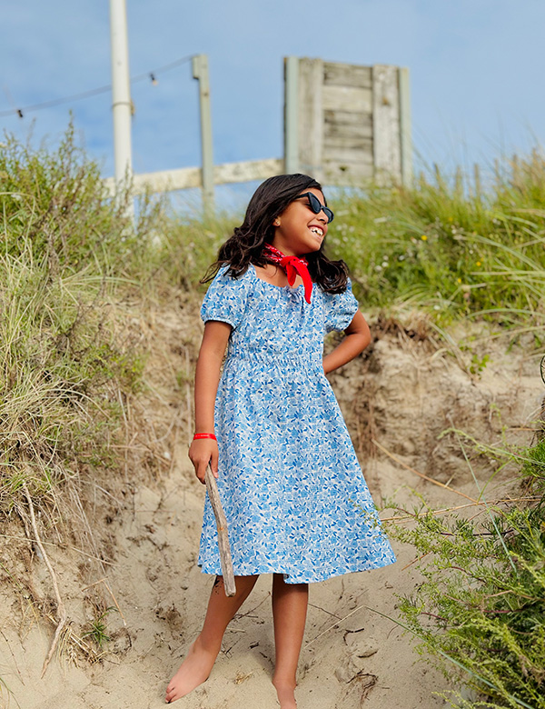 Kindermodel met lang zwart haar Xioamarah