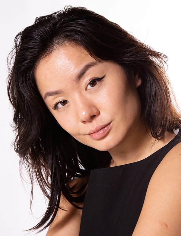 Vrouwelijk model met zwart haar Zoï