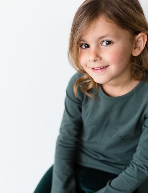 Kindermodel met blond haarZoë